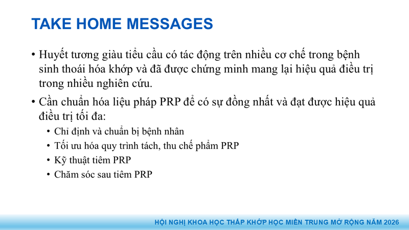 Presentation: Application of PRP in the Treatment of Tendinitis