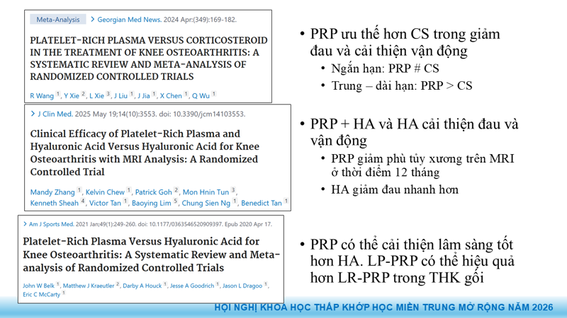 Presentation: Application of PRP in the Treatment of Tendinitis