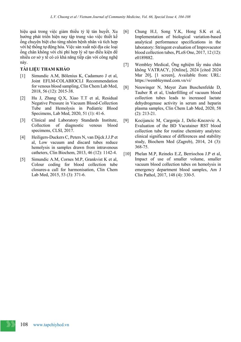 1. Study Summary: “Vacuum Blood Collection Tubes: Development and Applications in Modern Medicine”