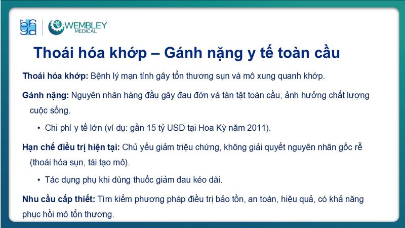 Bài báo cáo: Vai trò của PRP trong điều trị thoái hóa khớp