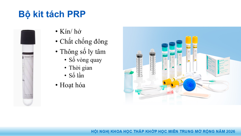 Presentation: Application of PRP in the Treatment of Tendinitis